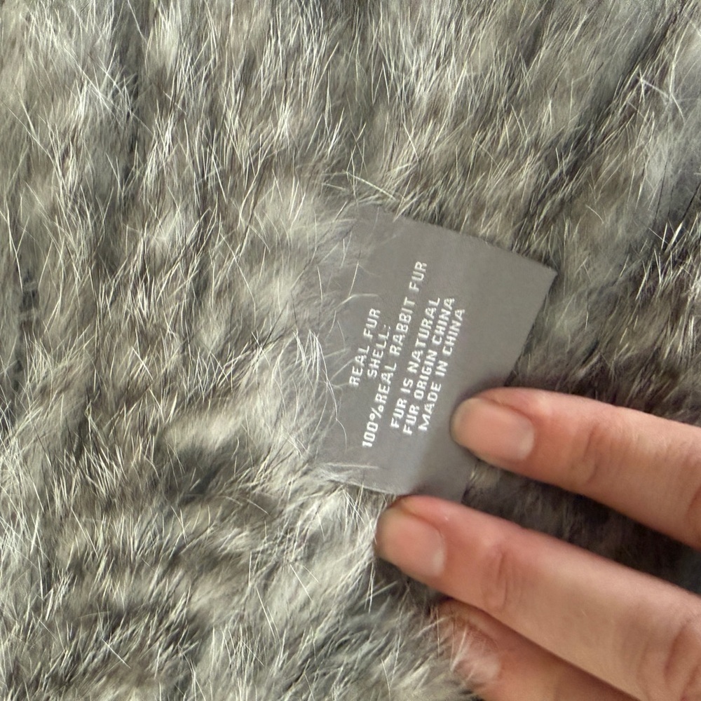 Bagatelle Heritage 100% Rabbit Fur Size M Grey Women’s - Picture 9 of 11